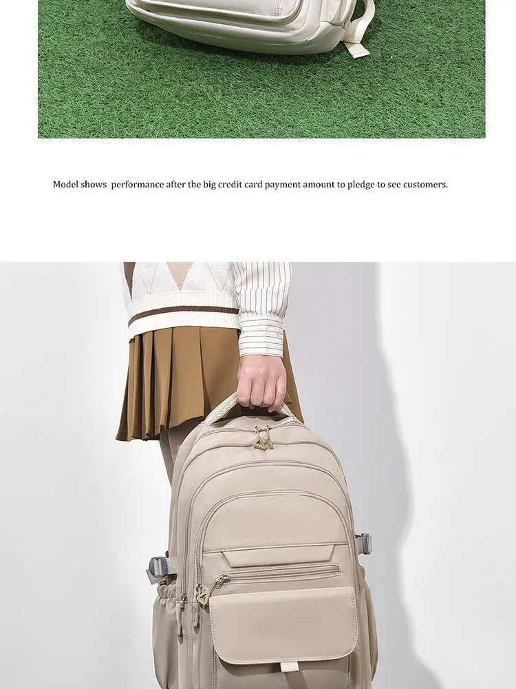 Multi-Layer Waterproof Oxford Backpack - Large Capacity, Stylish Commuter and Student Bag for Out-of-Town Travel