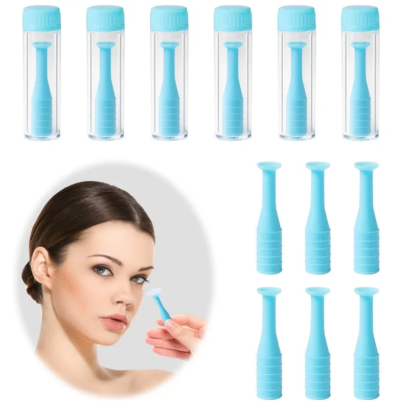 6PCS RGP Contact Lens Remover Set – Suction Cup Plunger Stick & Insertion Tool Kit for Easy Eye Lens Handling & Removal