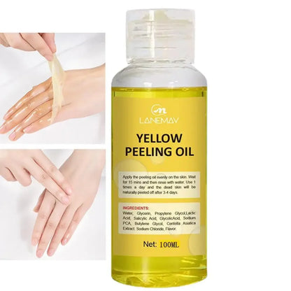 Yellow Peeling Oil – Skin Lightening & Melanin Treatment for Elbows, Knees, Hands, and Even Skin Tone