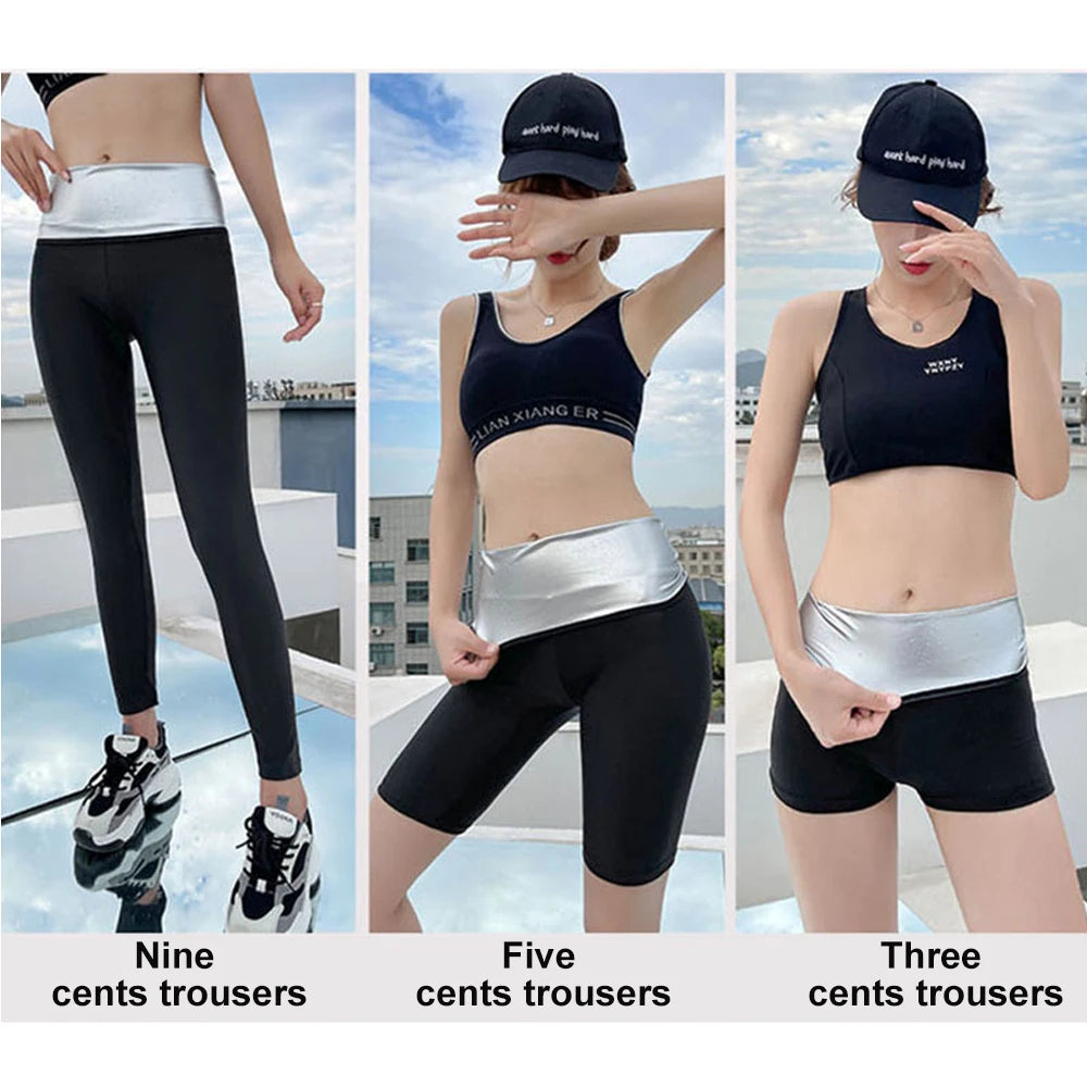 Women’s Sauna Sweat Suit Shorts – Waist Trainer Body Shaper with Pockets for Fitness, Gym & Weight Loss