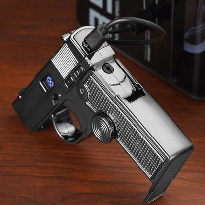 2025 Windproof Dual-Use Laser Lighter – Electric & Gas Multifunctional Metal Lighter for Men