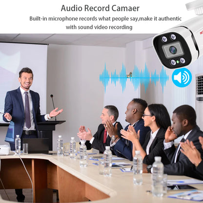 4K POE Video Surveillance Camera - IP Onvif, Audio, Night Vision, Waterproof Bullet Camera for NVR (4MP/5MP/8MP)