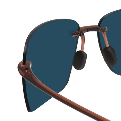 JULI Polarized Classic Sports Rimless Sunglasses – Ultralight Rectangle Frame for Men, Ideal for Fishing, Driving, UV400 Protection, Model MJ8009