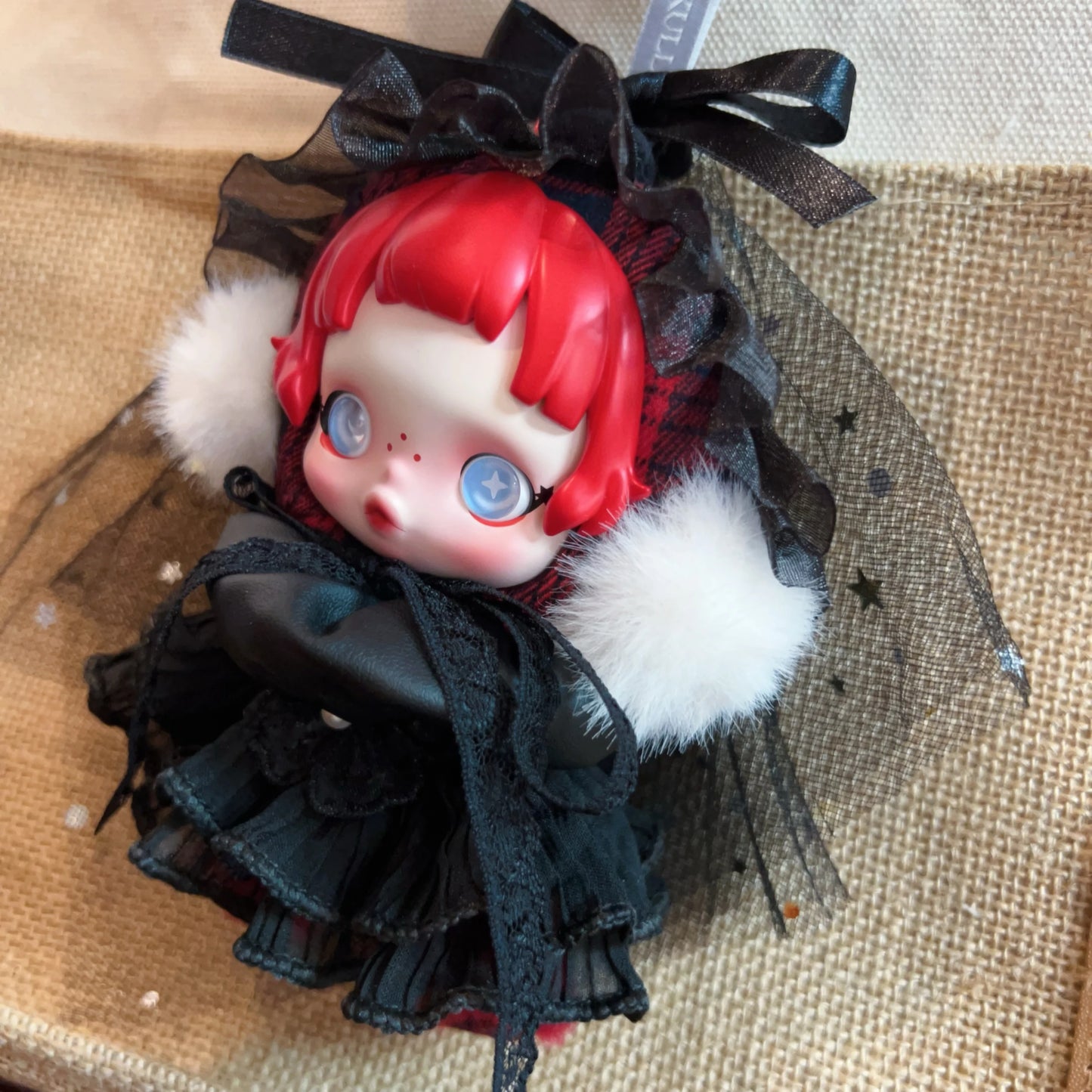 10cm Skullpanda Doll Clothes – Vintage Princess Dress Set with Headwear, Winter Symphony Series
