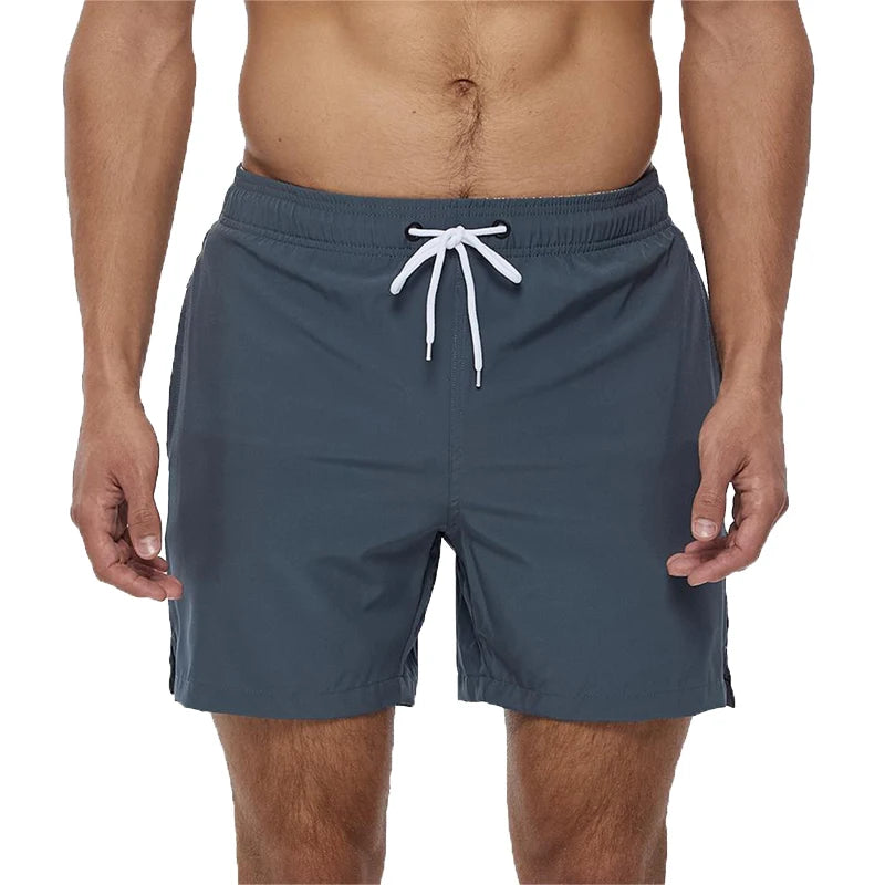 Men’s Summer Swim Shorts – Escatch Breathable Sport Board Shorts with Elastic Waist, Mesh Liner & Pockets Swimwear Beach Bermudas