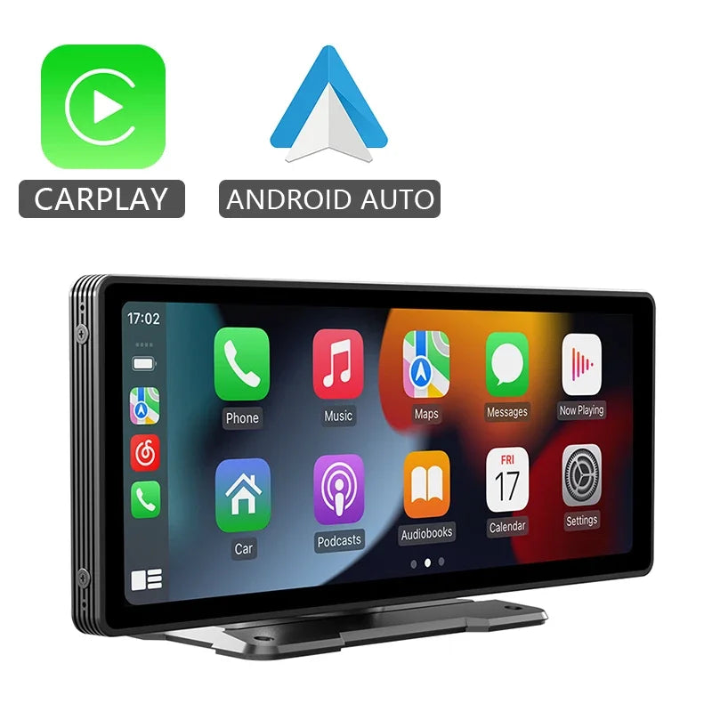 10.26” Car Mirror Multimedia Player – Wireless CarPlay & Android Auto Touch Screen with Bluetooth, AUX & USB Support