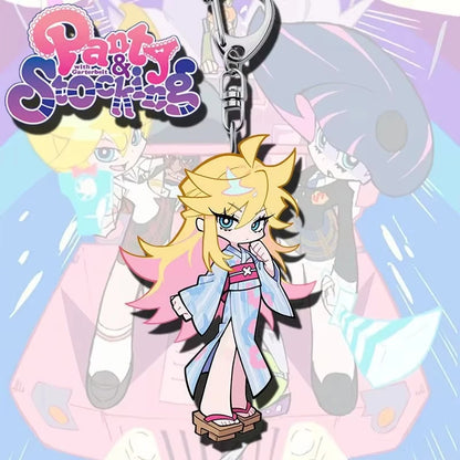 Panty & Stocking Anime Keychain - Kawaii Acrylic Figure Pendant Gift