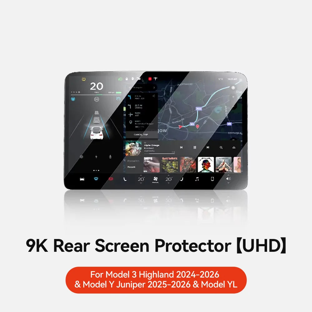 Tesla Model 3/Y Center Screen Protector - Matte Tempered Glass Anti-Glare Touchscreen Film