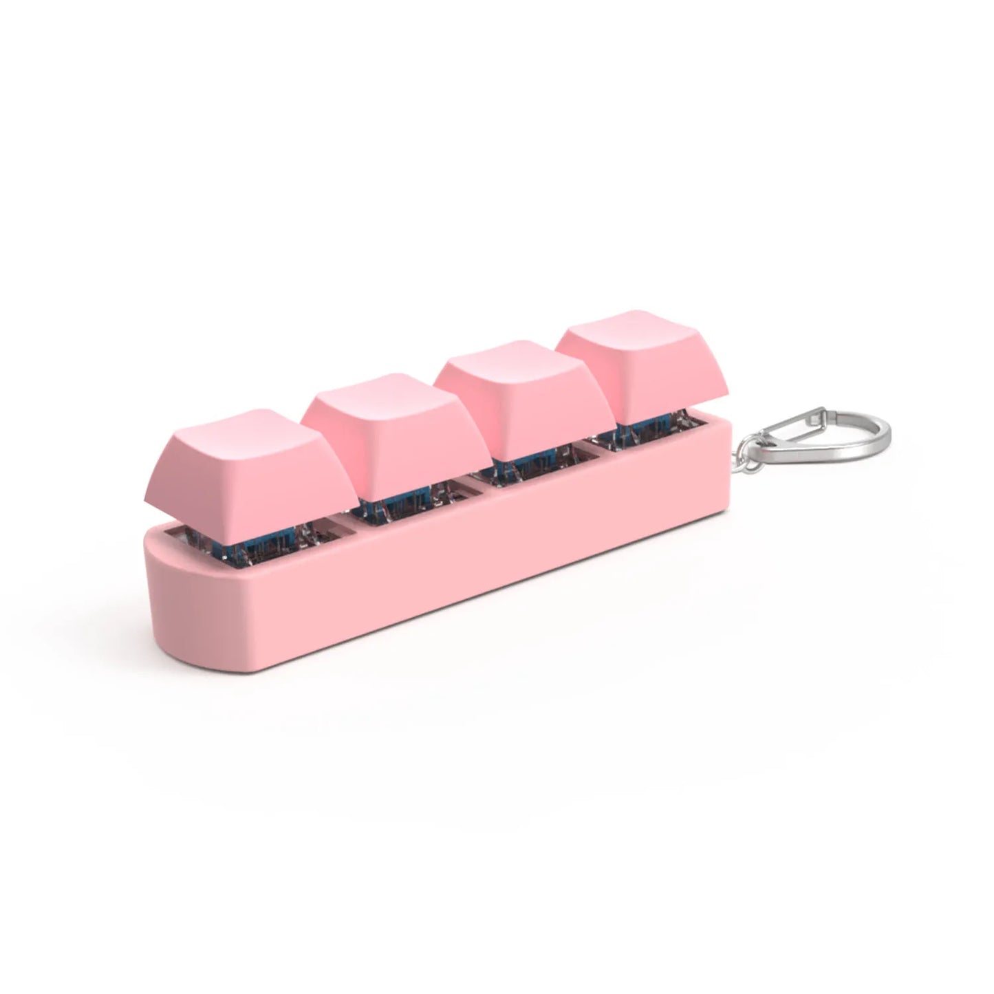4-Keys Mechanical Keyboard Keycap Toy – Anti-Stress Finger Button Decompression Keychain for Children and Adults