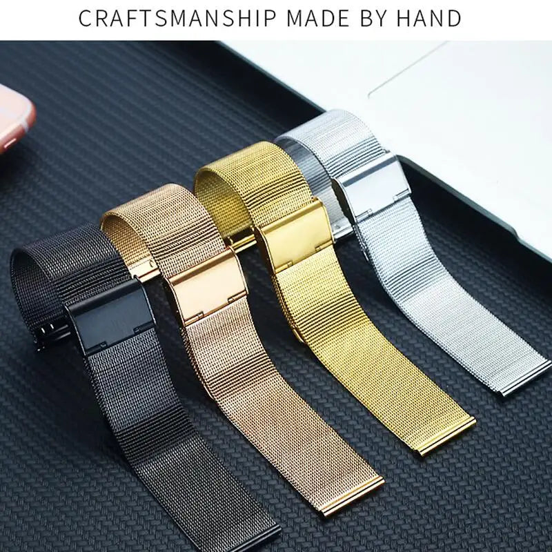 22mm/20mm Metal Watch Strap – Compatible with Garmin Vivoactive 3/4/5, Forerunner 245/645/745/965, Venu 2/3, SQ2 Music