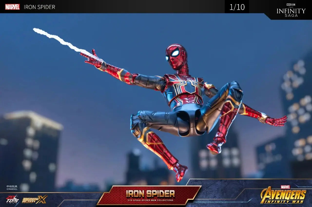 ZD Toys Spider-Man No Way Home 1/10 Action Figure – Peter Parker Gold Black Red Marvel Legends Collectible Toy