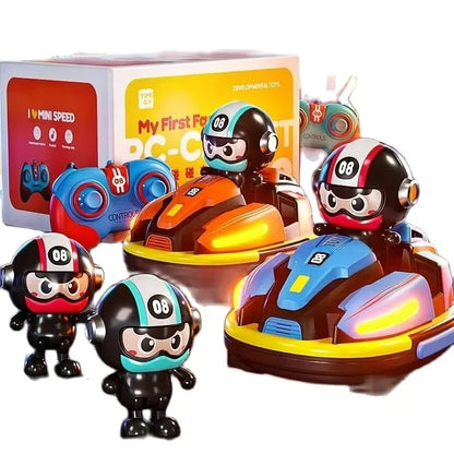 RC Battle Bumper Car Toy for Kids – Music & Light Catapult Robot Karting Game for Toddlers