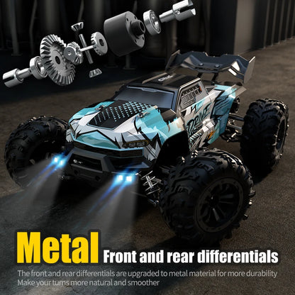 1:16 4WD RC Car – 70KM/H High-Speed Drift Monster Truck with LED, Remote Control, 4x4 for Kids, WLtoys 144001