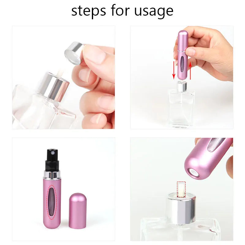 5ml Portable Perfume Refill Bottle – Mini Refillable Spray Jar for Travel, Cosmetic Atomizer