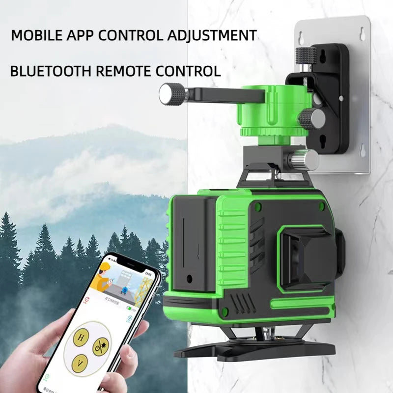 16-Line Green Laser Level — Professional Self-Leveling 360° Tripod Laser Nivel Autonivelant
