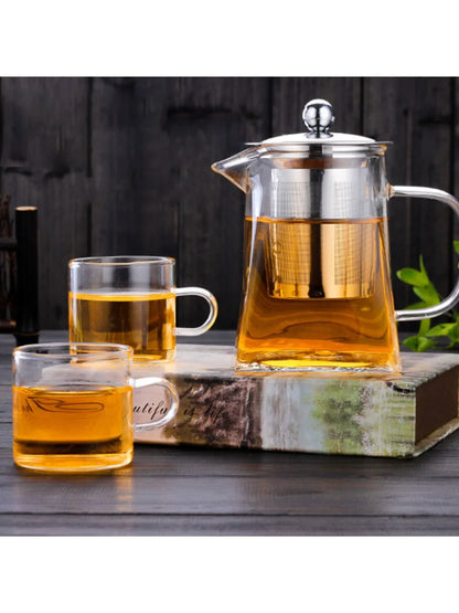 Glass Teapot with Infuser Tea Set - Kettle Maker Jug for Home, Kitchen, Dining & Bar Teaware