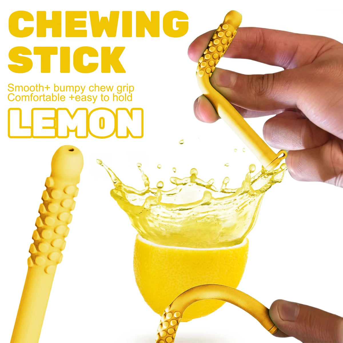 Silicone Aromatherapy Chew Stick - Essential Oil Diffuser Breathing & Stress Relief Tool