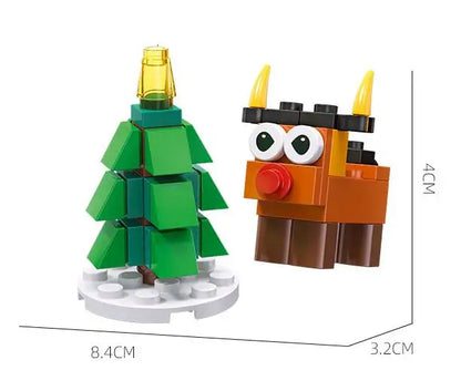 Christmas Building Blocks Toy Set – Santa Claus & Reindeer Action Figures Gift