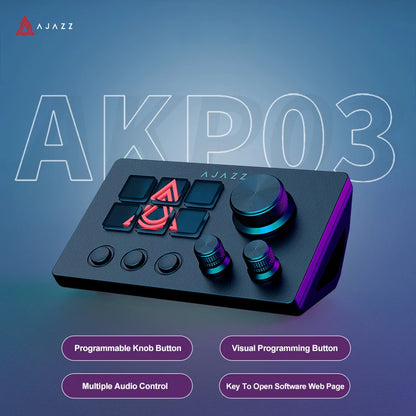 AJAZZ AKP153E 15-Key Programmable Macro Keyboard – Multifunction Desktop Control Panel Mini Console for Custom Shortcuts