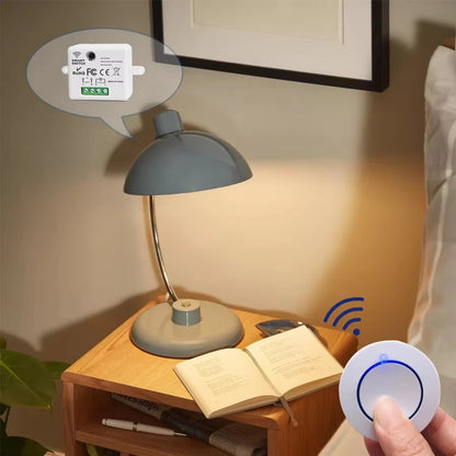 433MHz Wireless Relay Switch - 10A Remote Control Light Receiver with Wall Panel for LED Lamps 110V 220V
