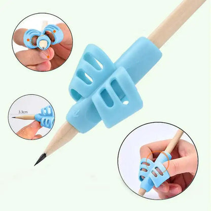 Children’s Silicone Pencil Grip - Writing Posture Corrector and Handwriting Aid for Students, 1 or 3 Pieces