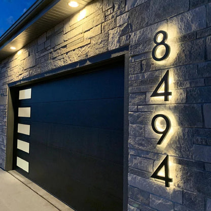 Custom Metal 3D LED House Number - Waterproof Outdoor Address Sign for Home, Apartment & Door Plates