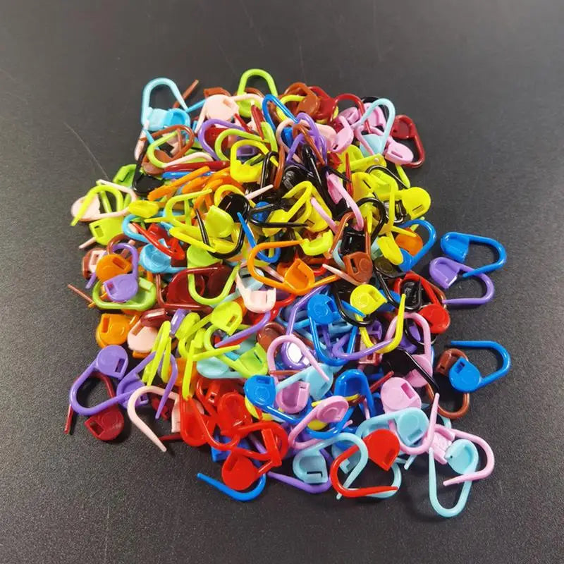 100-1000pcs Mixed Color Plastic Resin Stitch Markers – Small Clip Locking, Crochet, Knitting, and Sewing Tools