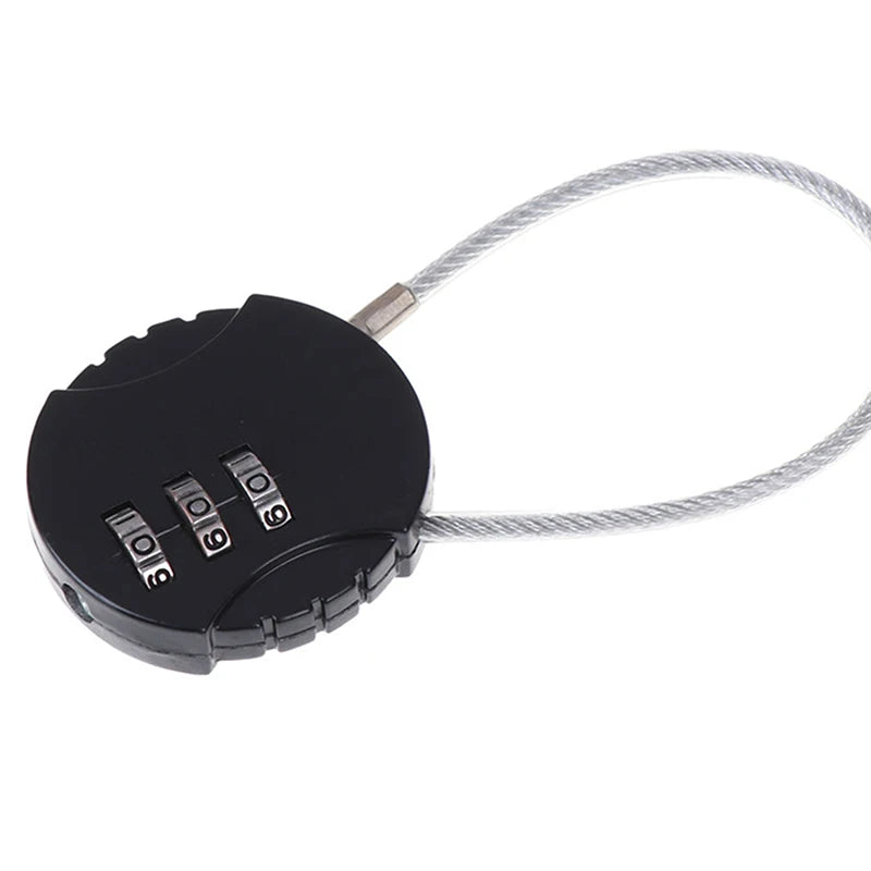 3-Dial Combination Padlock | Metal Code Lock for Suitcases, Luggage & Anti-Theft Mini Coded Lock (4x4cm)