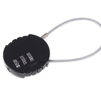 3-Dial Combination Padlock | Metal Code Lock for Suitcases, Luggage & Anti-Theft Mini Coded Lock (4x4cm)