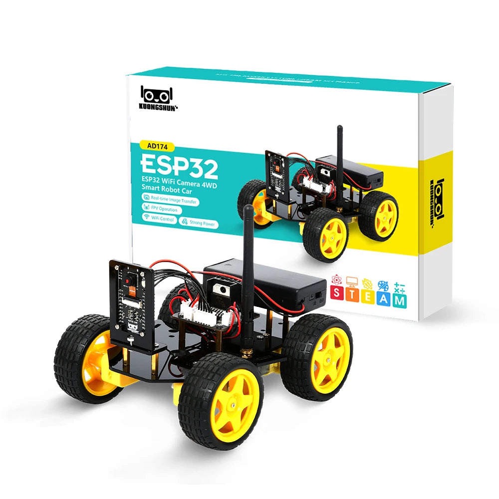 4WD ESP32 Smart Robot Car Kit - WiFi Camera Arduino Programming & Coding Learning Robot