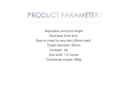 4X32 Hunting Riflescope – Fiber Optic Green & Red Dot Illuminated Reticle Tactical Sight