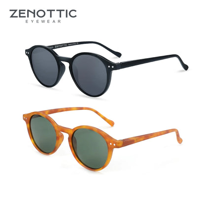ZENOTTIC Retro Small Round Polarized Sunglasses – Vintage UV400 Shades for Men & Women