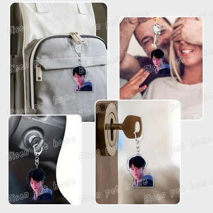 Kpop Demon Hunters Huntrix Saja Boys Keychain Bag Charm Rumi Zoey Jinu Ramen Keyring Fans Gift