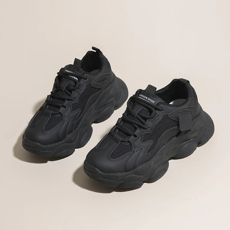 2025 Women’s Platform Chunky Sneakers – Mesh Leather Casual Sports Shoes, Lightweight Summer Fashion Walking Sneakers