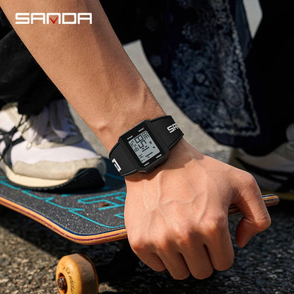 SANDA Brand Men’s Fashion Watch - Casual Sport LED Digital Wristwatch, Waterproof Military Clock, Relogio Masculino