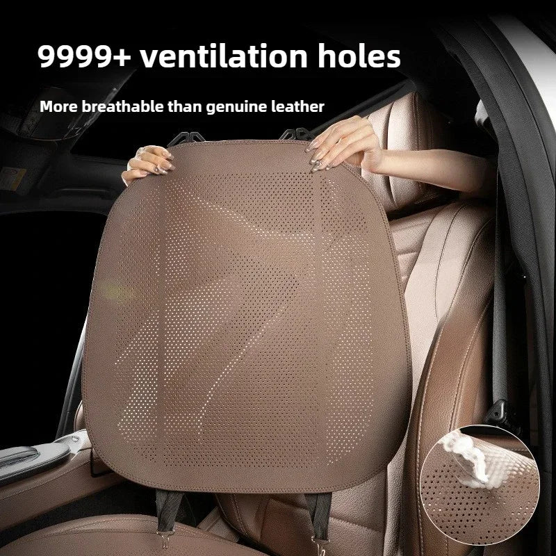 Universal Car Seat Cushion Cover - Four-Season Breathable Ventilated Half-Cover Seat Pad Set for Front or Rear Seats