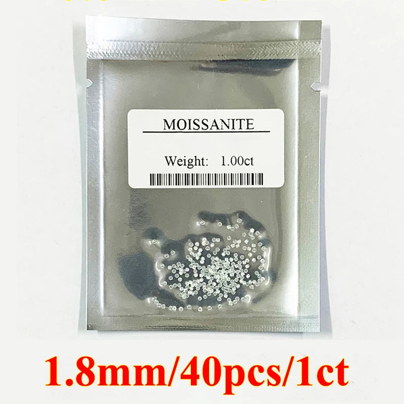 1CT Lab-Grown Moissanite Diamonds – D Color VVS1 Loose Gemstones, Full Size 0.7mm-20mm