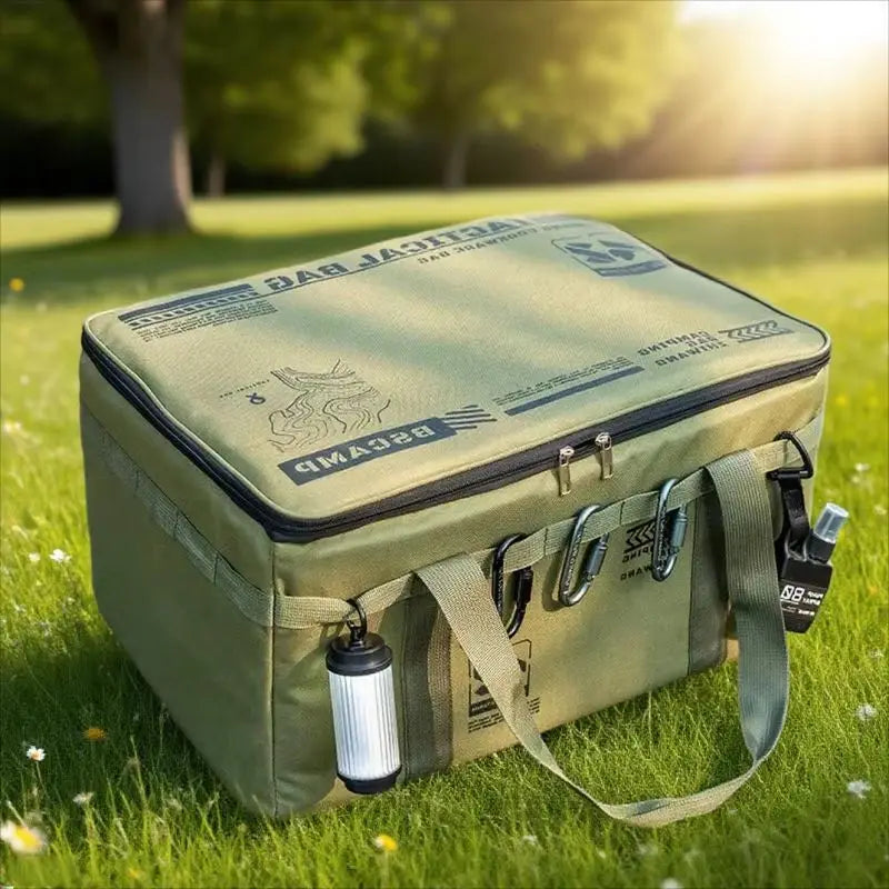 30-42L Waterproof Tactical Camping Storage Bag – Insulated Folding Organizer for Outdoor Gear, Picnic, and Field Equipment