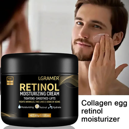 Men’s Retinol Face Moisturizer – Anti-Aging Wrinkle Cream for Hydration, Pore Minimizing & Smooth Bright Skin