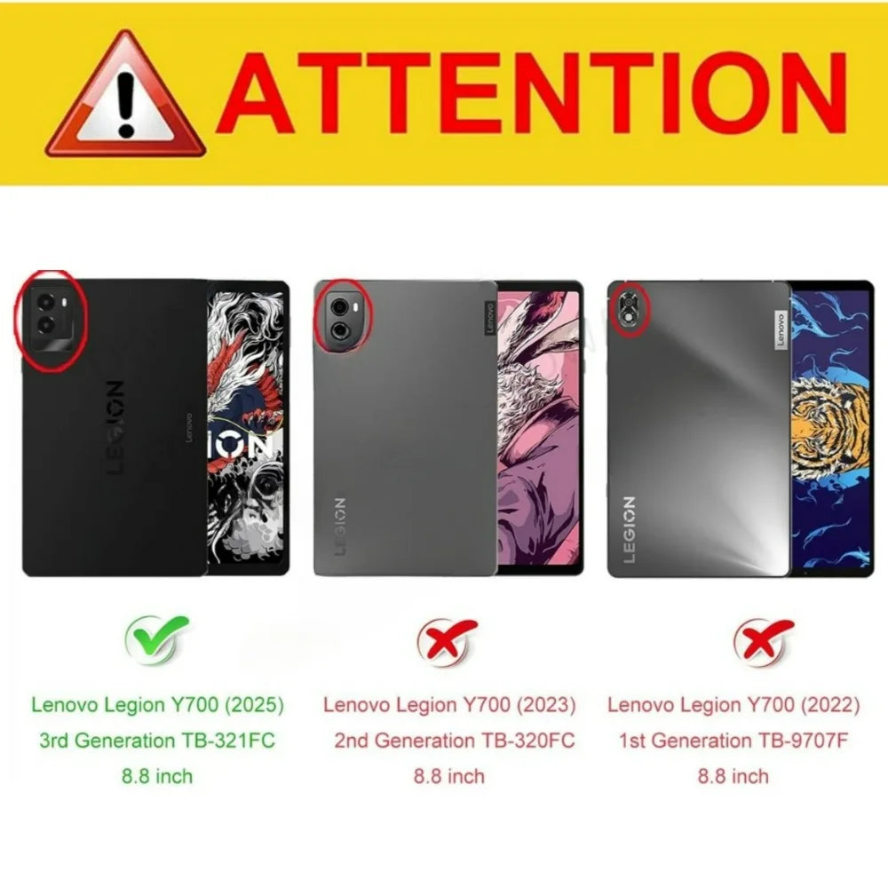 Transparent TPU Case for Lenovo Legion Y700 2025 – Soft Airbag Back Cover for 3rd Gen 8.8" TB321FU Gaming Tablet