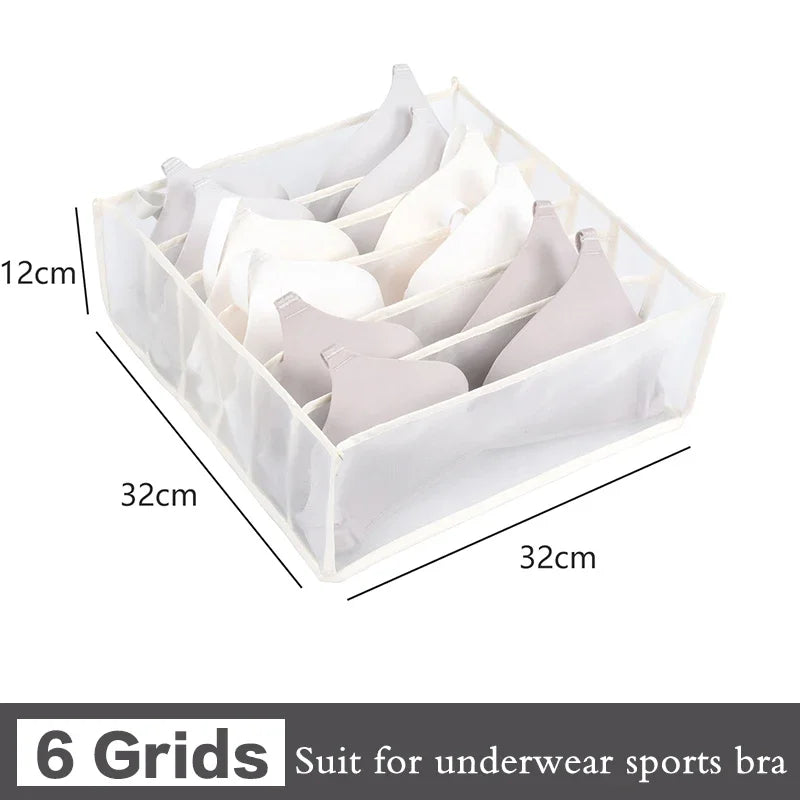 Underwear & Clothing Organizer Storage Box – Sports Bra, Socks & Panties Drawer Divider for Wardrobe & Cabinet Organization