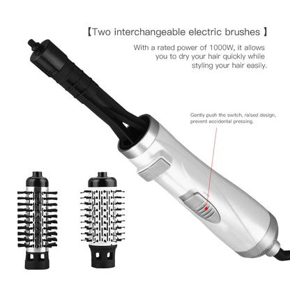 Automatic Rotating Hot Air Brush 2-in-1 – 360° Curling Iron & Hair Dryer Comb for Salon-Style Styling