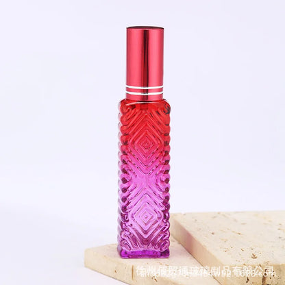 10ml Square Glass Perfume Bottle – Colorful Mini Refillable Spray Vial for Fragrance & Cosmetic Packaging