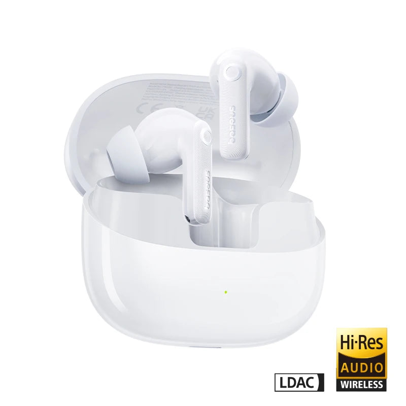 Baseus EP10 Pro ANC Wireless Earbuds – Bluetooth 6.0 Hi-Res Earphones with 6 Mics, 50dB Adaptive Noise Cancellation, LDAC, IP55