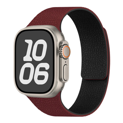 Silicone Magnetic Strap for Apple Watch - Adjustable Band for 49mm/46mm/45mm/44mm/42mm/41mm/40mm Series Ultra, SE & More