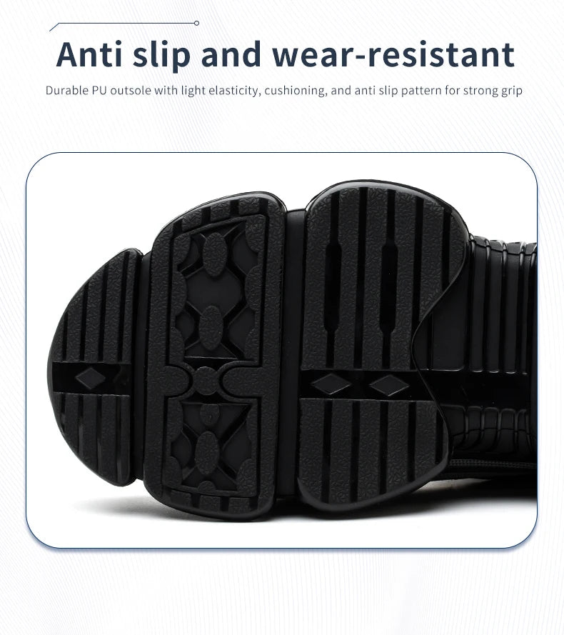Rotating Button Men’s Safety Shoes – Anti-Smash & Anti-Puncture Work Boots, Fashion Sport Protective Footwear