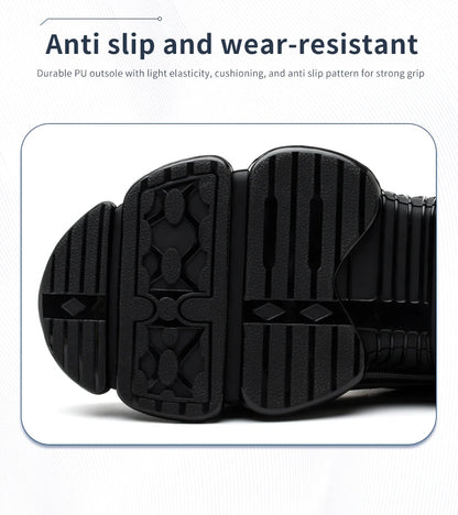 Rotating Button Men’s Safety Shoes – Anti-Smash & Anti-Puncture Work Boots, Fashion Sport Protective Footwear