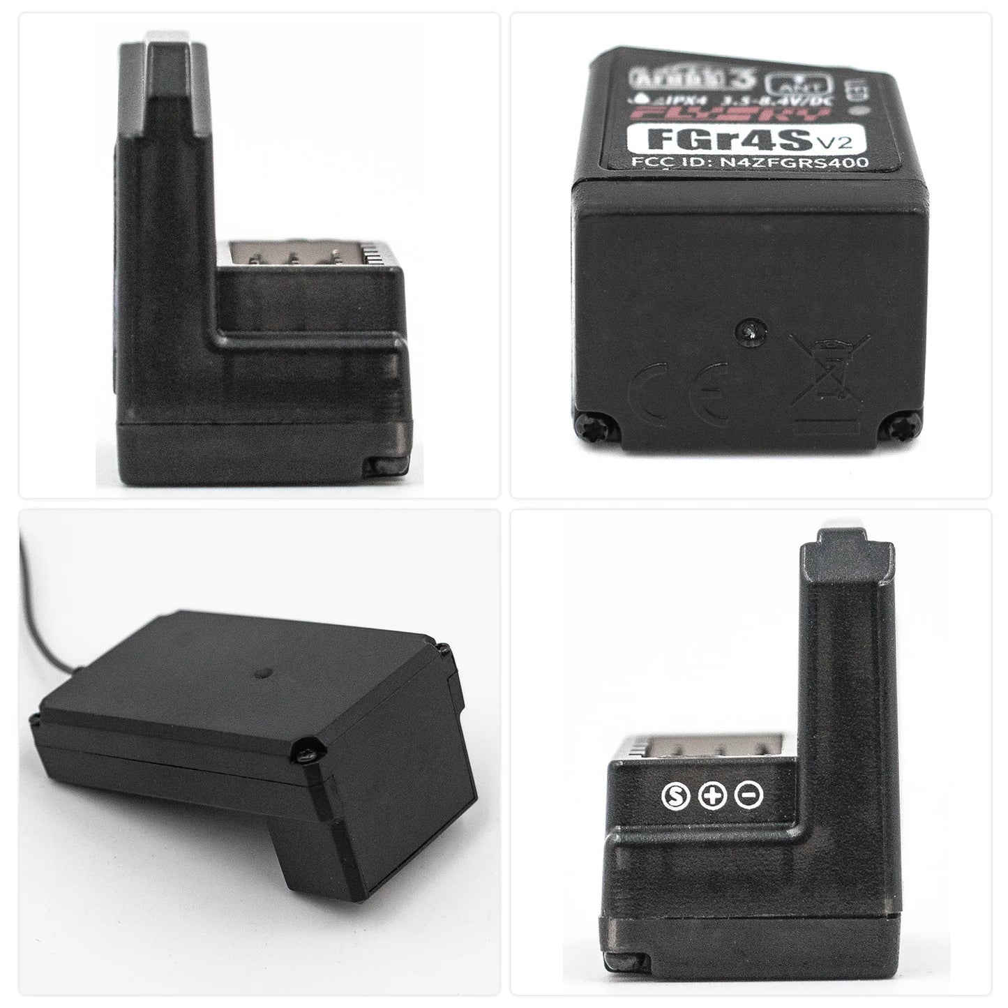 Flysky FGR4S V2 Receiver – AFHDS Single-Antenna, Bidirectional PWM/PPM/IBUS Output for Flysky NB4 & PL18 RC Transmitter