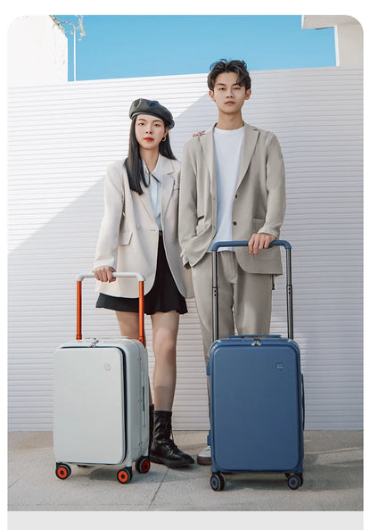 Mixi 20" Wide Handle Carry-On Suitcase — New Design Travel Trolley with Aluminum Frame, Unisex PC Luggage M9275
