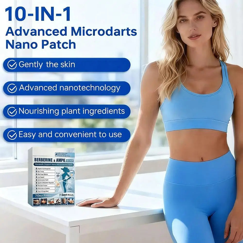 10-in-1 Nano Microneedle Patches – Gentle Moisturizing & Firming Skin Care Microdart Patches for Men and Women (≤0.3mm)